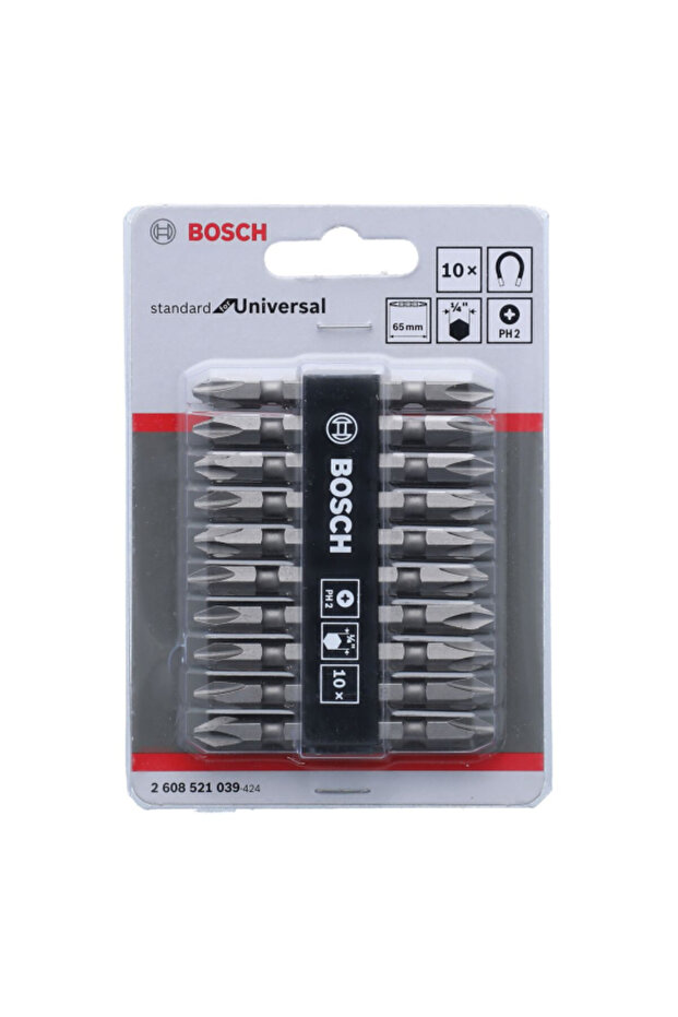 مجموعة رؤوس مفكات براغي PH2 مزدوجة الطرف صلبة للغاية، مكونة من 10 قطع - 2