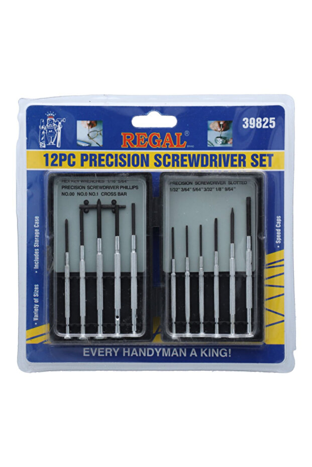 مجموعة مفكات براغي دقيقة مكونة من 12 قطعة - 1