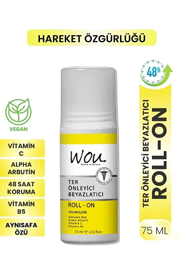Roll-On Unisex Deodorant 75ML Ter Önleyici Beyazlatıcı (2 Li Set) - 3