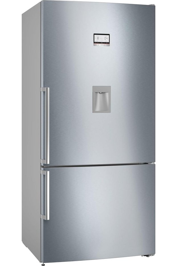 Series 6 Free-Standing Bottom Freezer Refrigerator 186 x 86 cm, No Frost, Brushed Steel Anti-f