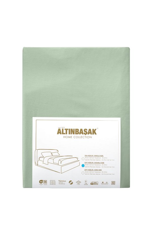 Freesia Tek Kişilik Ranforce Nevresim Seti Yeşil (2 Parça) Tek Kişilik Nevresim Seti - 5