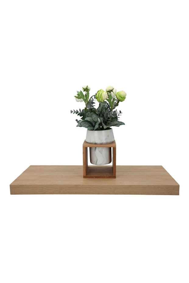 Wall Mounted Laminated Dust-Resistant Rectangular MDF floating Shelf - 4