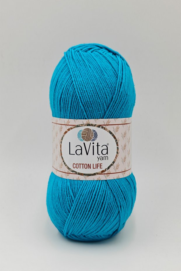 Cotton Life Hand Knitting Yarn 50% Cotton 50% Acrylic 100Gr (5318 Petrol)