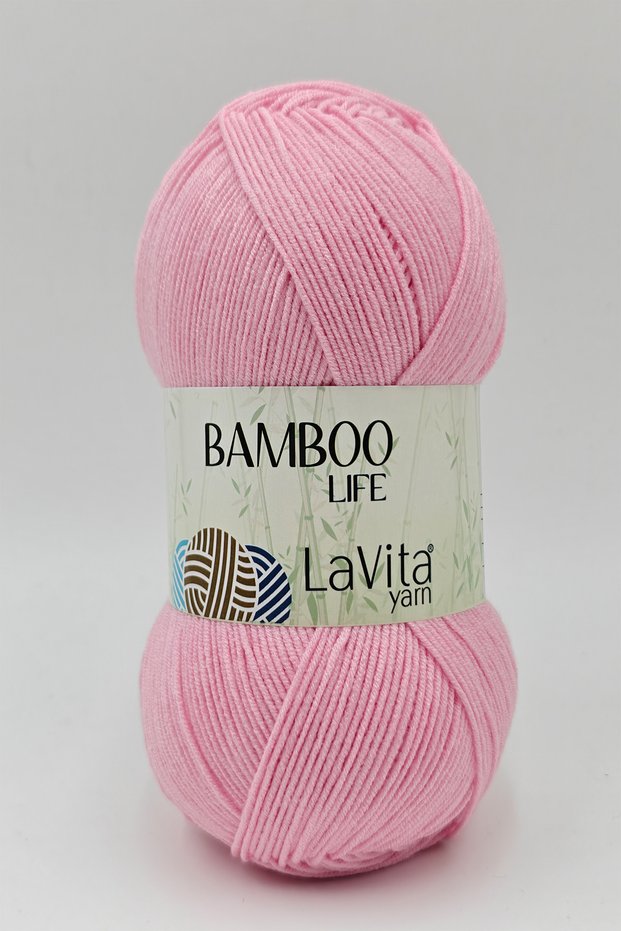 Bamboo Life Hand Knitting Yarn 50% Bamboo 50% Acrylic 100Gr (4109 Baby Pink)