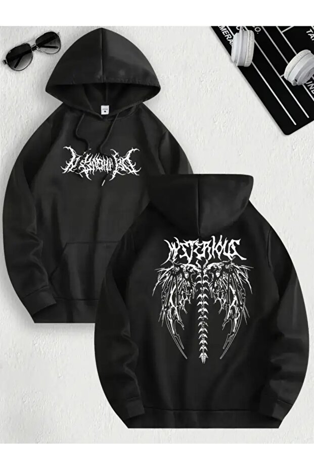 GOTHIC CSONTVÁZ MINTÁS OVERSIZE PULÓVER - 1