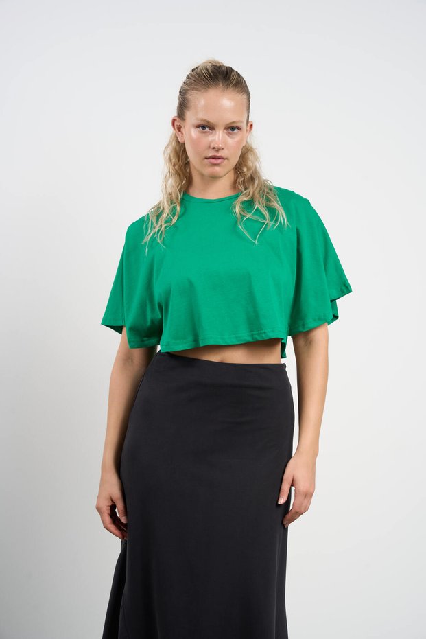 Women's Crop Short Sleeve Summer T-Shirt 36-42 | 25191
