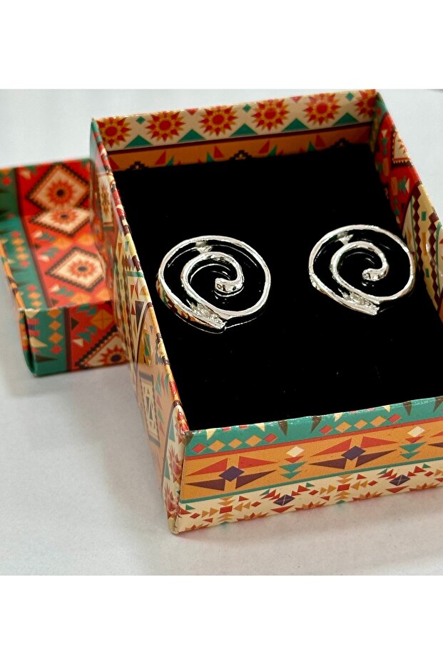 Spiral Design Earrings – Handmade Special Model