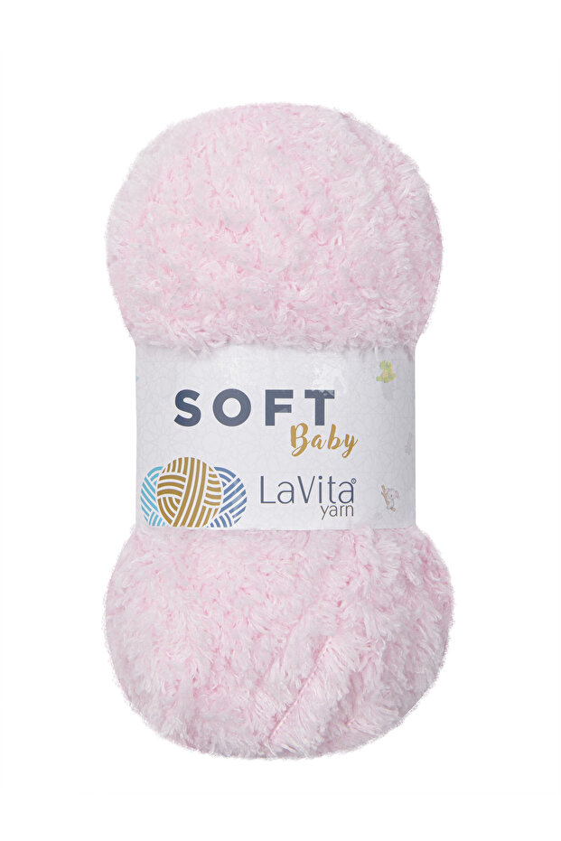 Soft El Örgü Ipi %100 Soft Polyester 100gr (4005 PEMBE) - 1