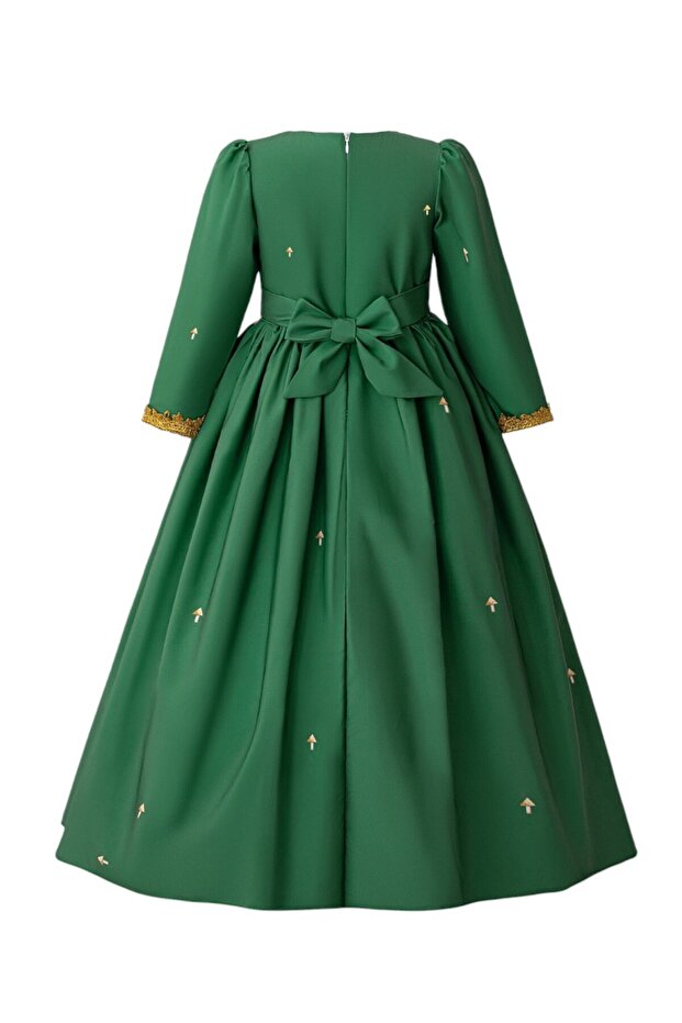 دانييلا - جلابية زمرد جريس - أخضر - 3