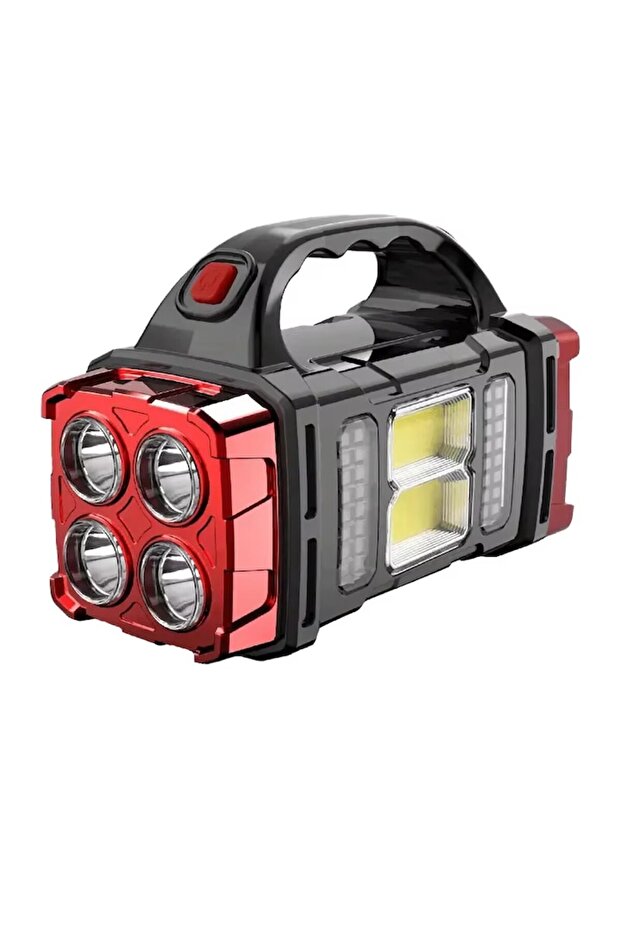 Multifunctional portable flashlight 25W, side COB, solar charging, USB, external battery function - 2