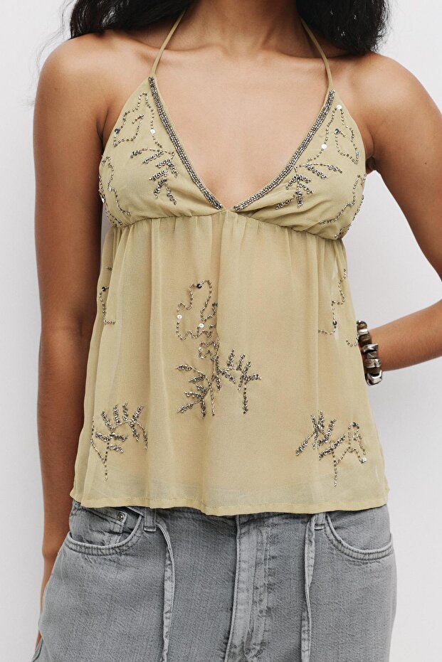 Açık sırtlı askılı top - 4