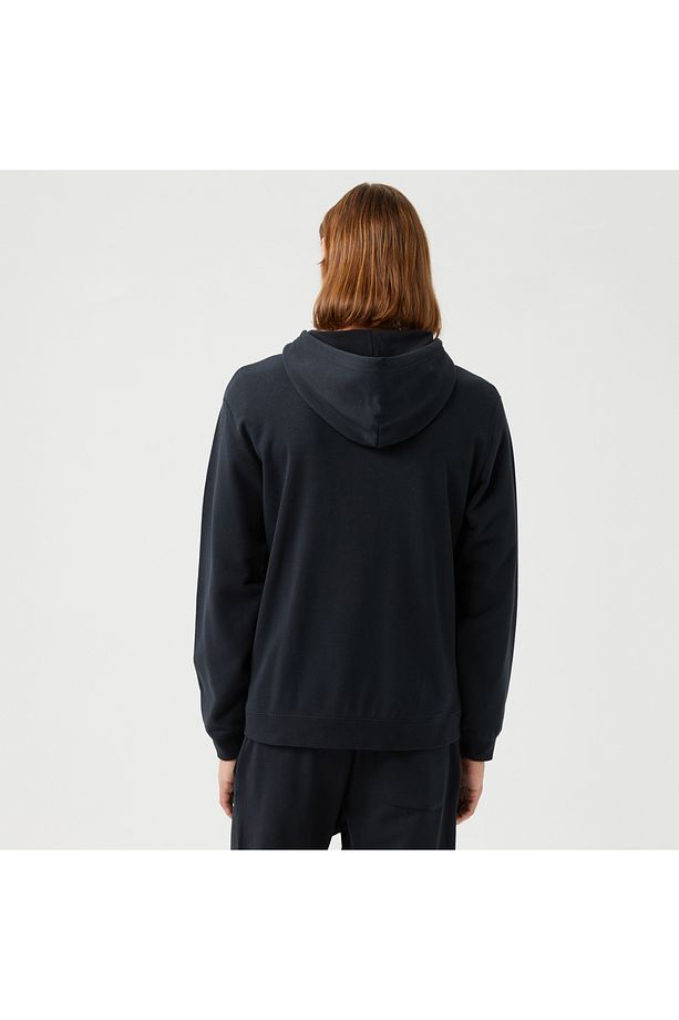 Go-to Embroidered Star Chevron Unisex Siyah Kapüşonlu Eşofman Üstü - 7