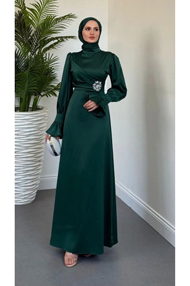 Evening Dress with Side Stones