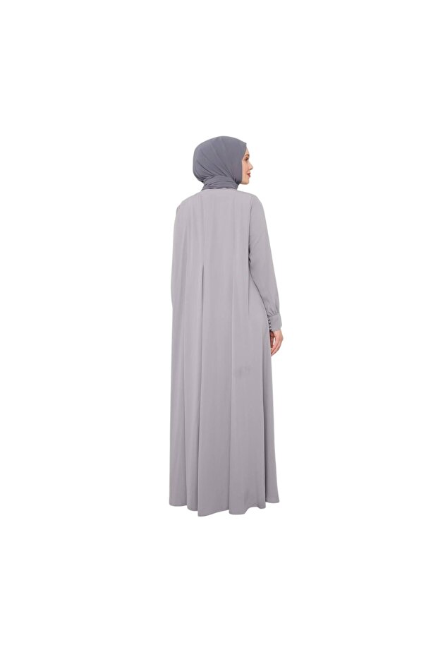 Düğme Pileli Ferace - 5