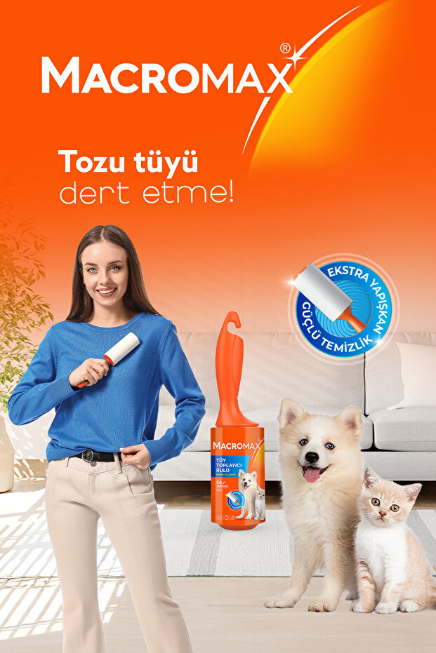 Tüy Toplayıcı 1 Sap + 7 Yedek Başlık Rulo 56 * 7 Yaprak - 2