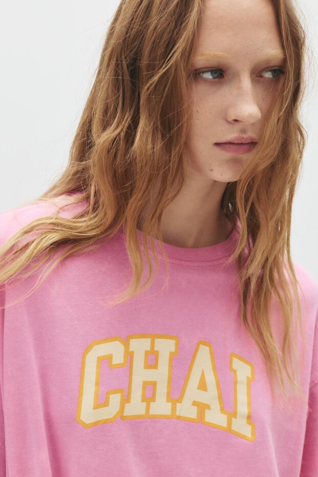 Chai Yazılı T-shirt - 4