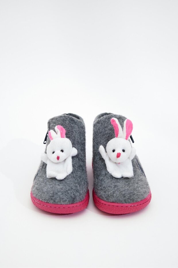 Kışlık Çocuk Dodo Panduf Ev Ayakkabısı rabbit - 4