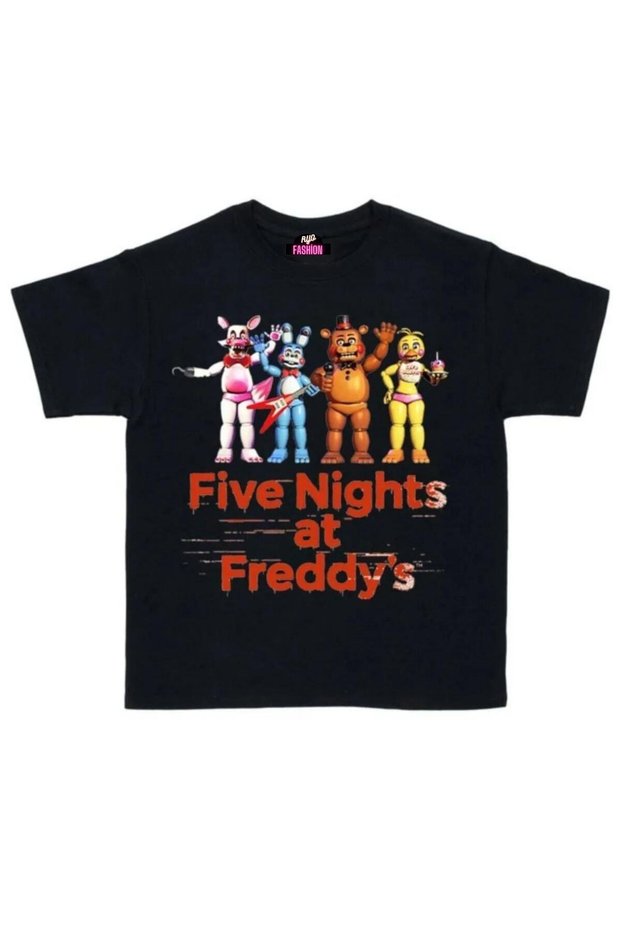 Unisex Kids T-Shirt Black Short Sleeve