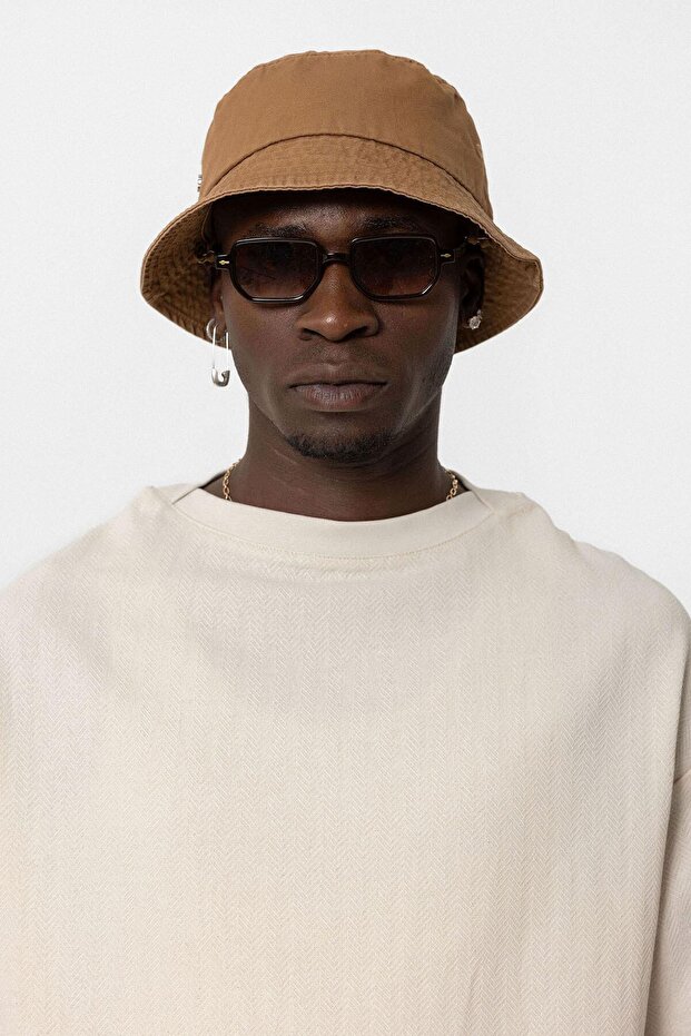 Basıc Oversize Keten Takım Bej - 5