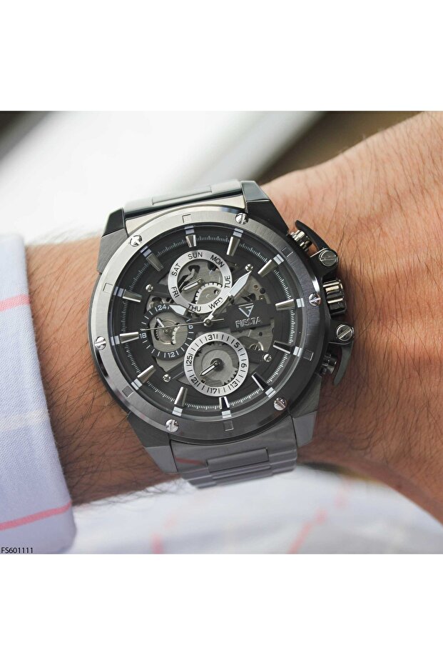 FS601111Çelik Kordonlu Erkek Kol Saati - 1