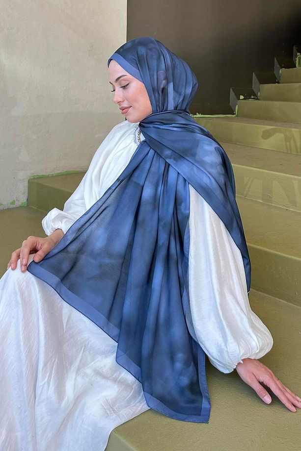 Batik Desen Soft Şal Antrasit - 4