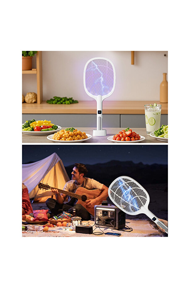 Bug Zapper, Mosquito Swatter, Fly Swatter, Mosquito Killer, 2 in 1 Dual Modes 3000V Electric Bug Zap - 6