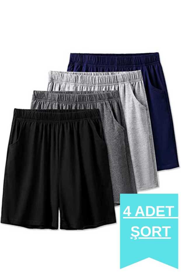 Kadın Regular Fit 4'Lü Şort seti - 1