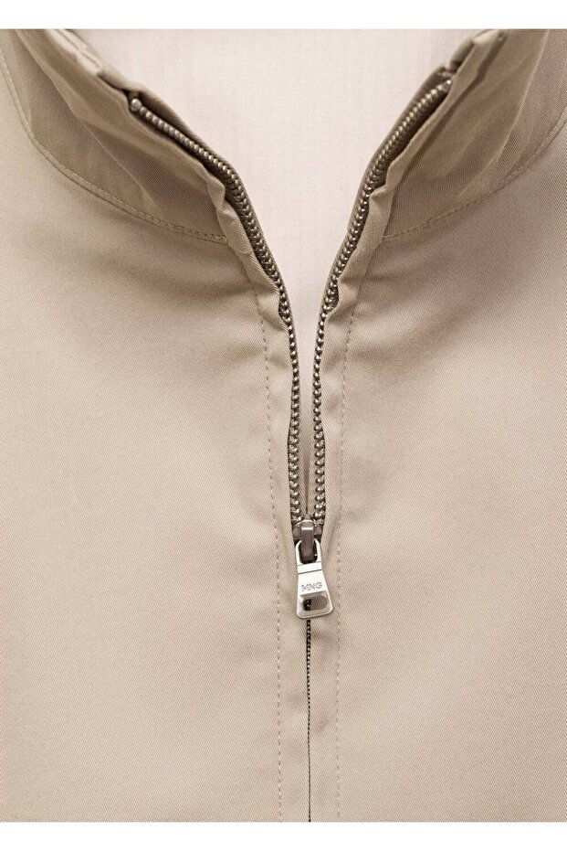 Fermuarlı pamuklu ceket - 5