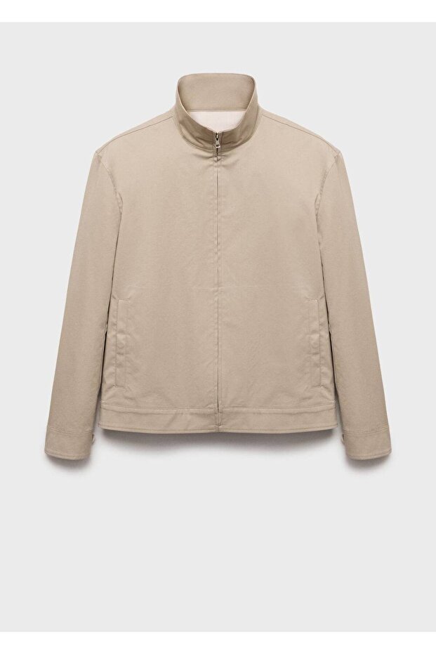 Fermuarlı pamuklu ceket - 3