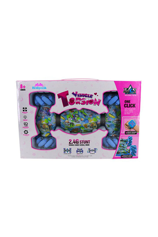 Rc 4WD El Sensörlü Kontrol ve Uzaktan Kumandalı Full Fonksiyon Crazy Mavi Araba - 7