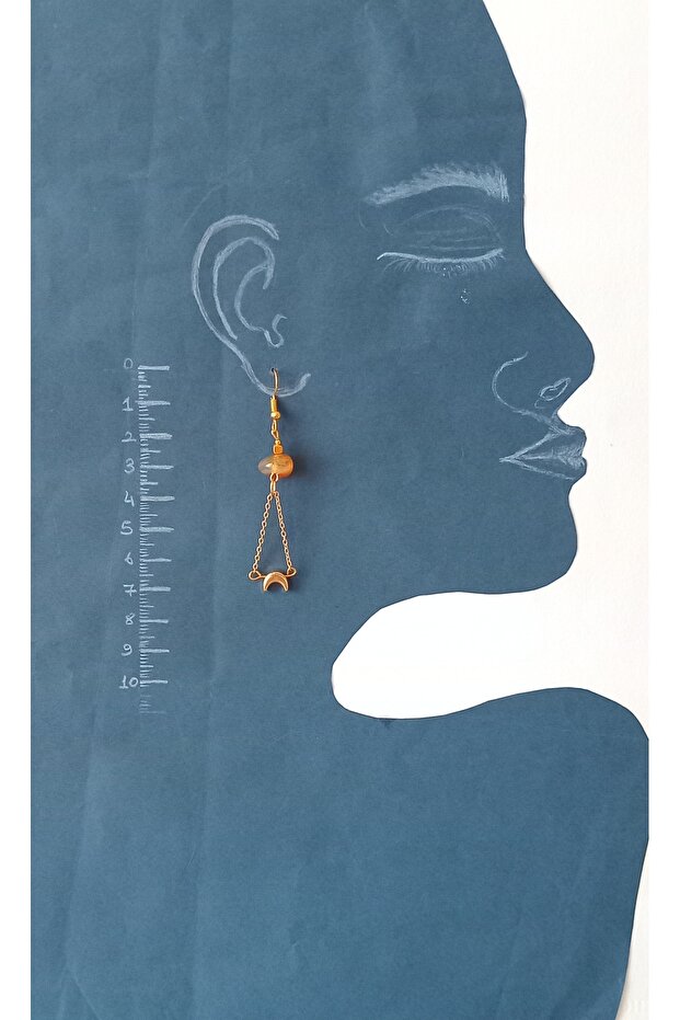 أقراط متدلية من حجر العقيق - 2