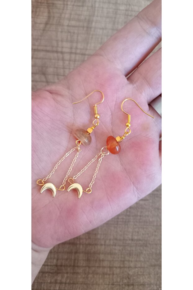 أقراط متدلية من حجر العقيق - 3