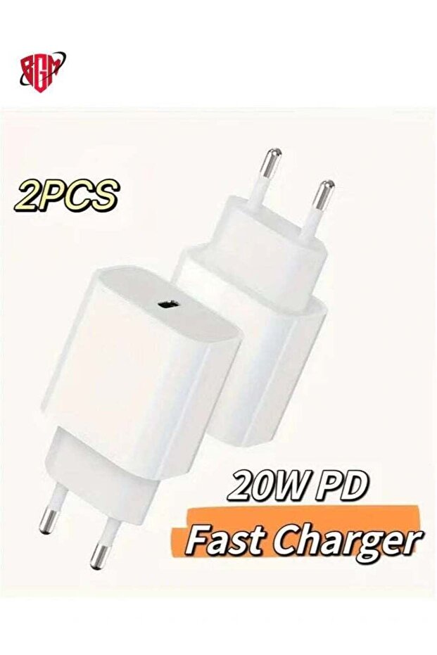 BGM 2-Pack 20W USB-C PD Fast Wall Charger with European Standard Plug