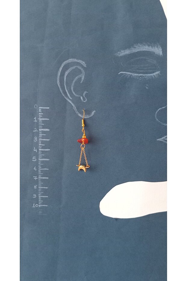 Agate Stone Dangle Earrings - 3