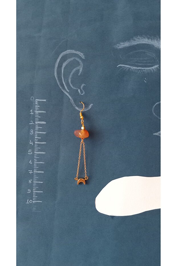 أقراط متدلية من حجر العقيق - 3