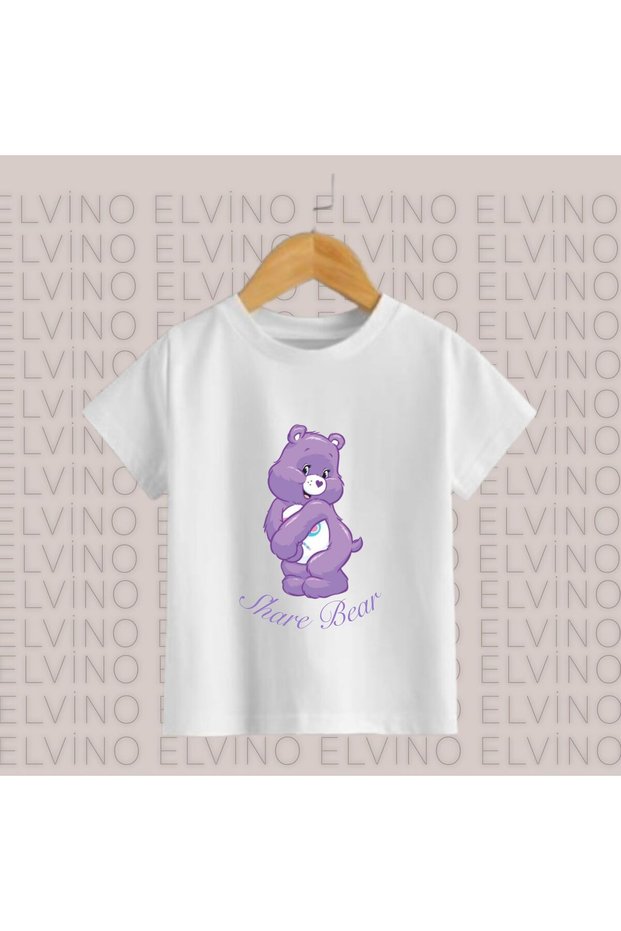 Care Bears Printed Crew Neck Cotton White Girls/Boys Tshirts