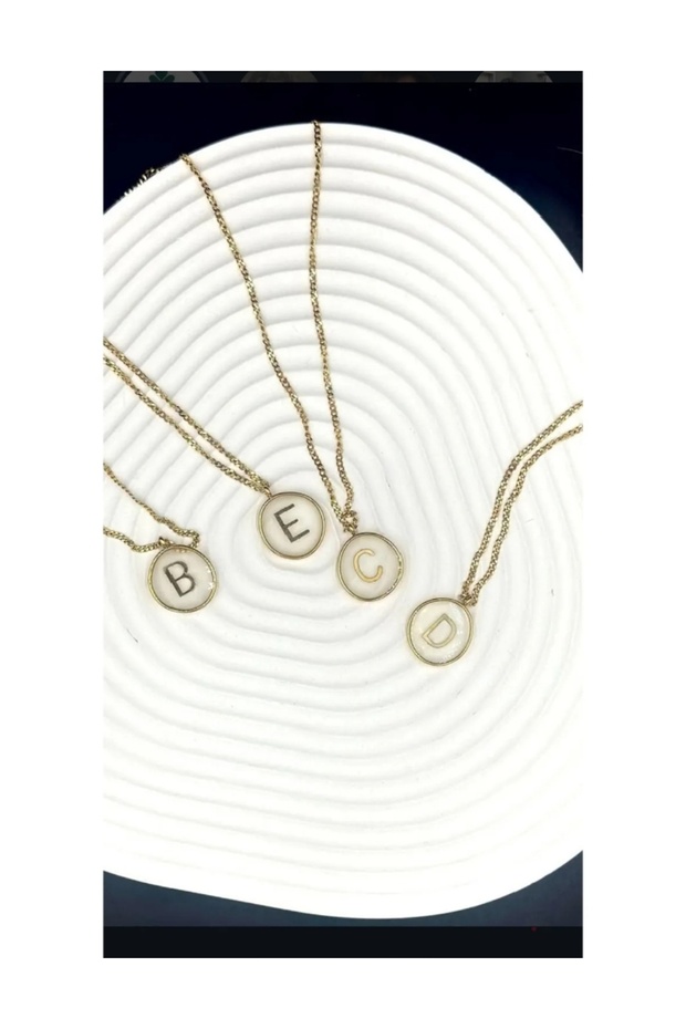 B harfi çelik kolye - 2