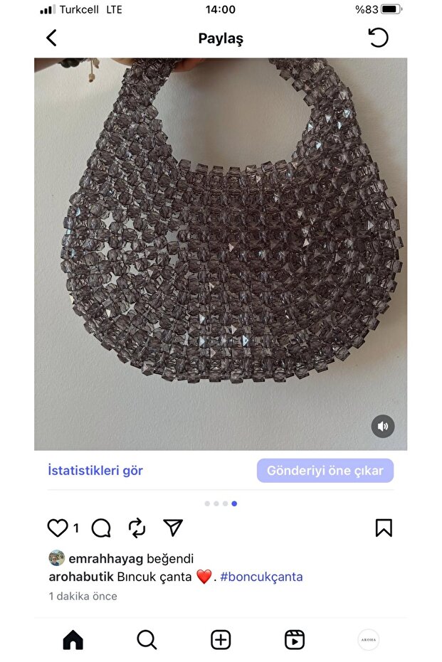 butik boncuk çanta - 4