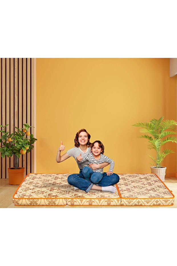 Luxury Exclusive Collection Guest/Travel 180x90x10cm Floral Folding Foam Portable Mattress