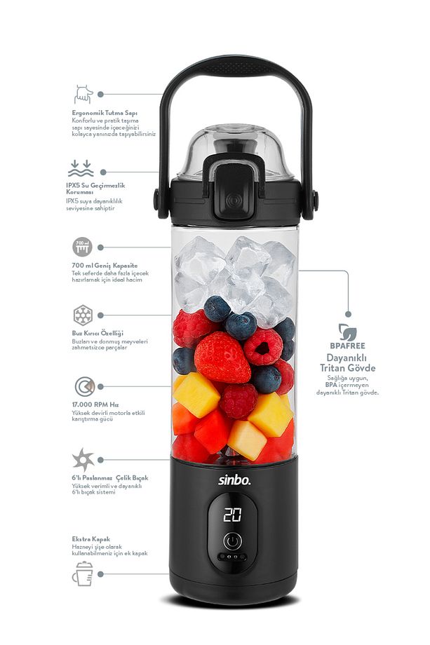 SHB-7504 Portatif Taşınabilir Blender - 2