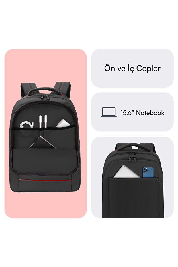 MCC-006 15.6" OFFICE Notebook Backpack Black - 4
