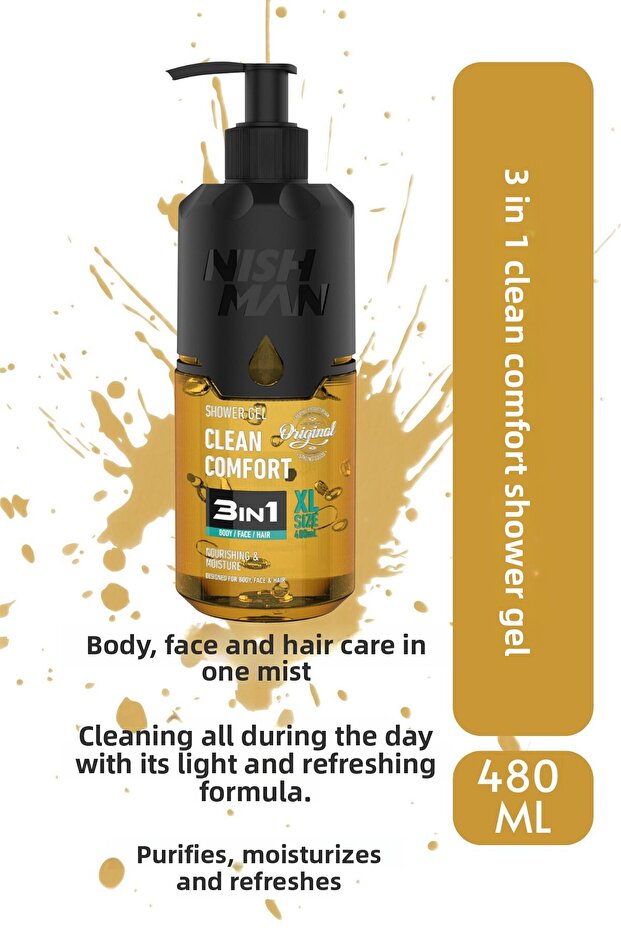 3in1 Clean Comfort Shower Gel (480 ml)