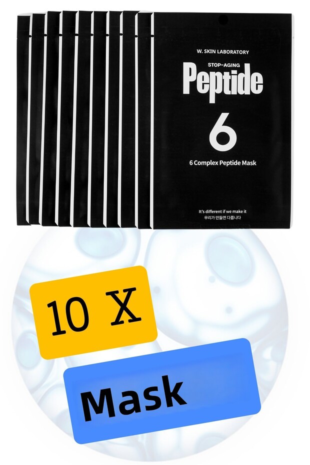 Stop Aging 6 Complex Peptide Mask 10 Pieces 22 ml Face Mask