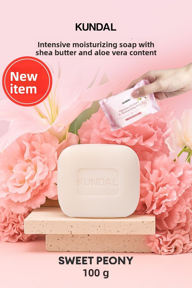 Intensive Moisturizing Soap Kundal Signature Perfume & Moisturizing Soap (Sweet Peony) 100Gr
