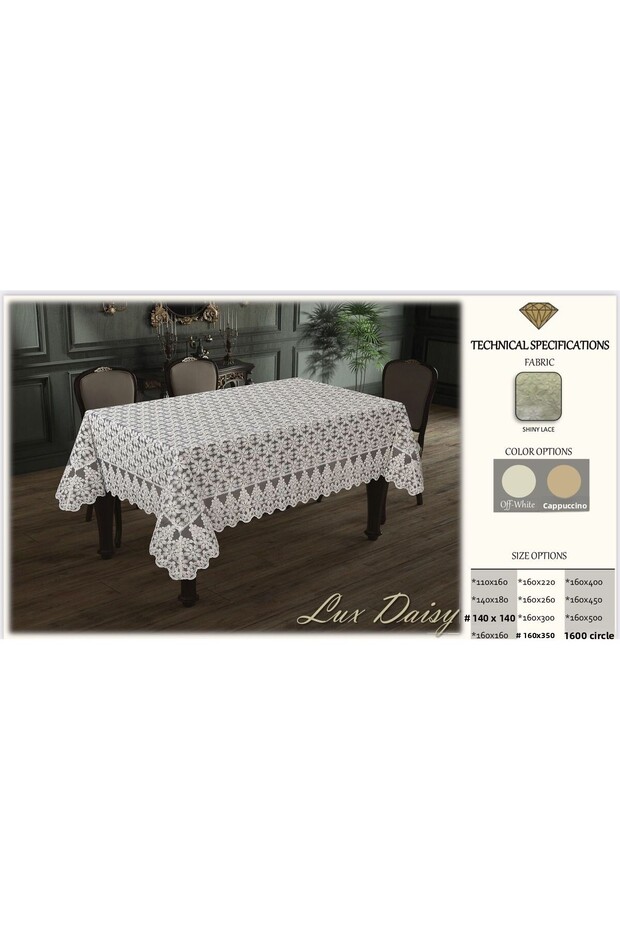 LUX DAISY RUNNER, FISKOS, AND TABLE COVER SIZE WITH COLOUR OPTION