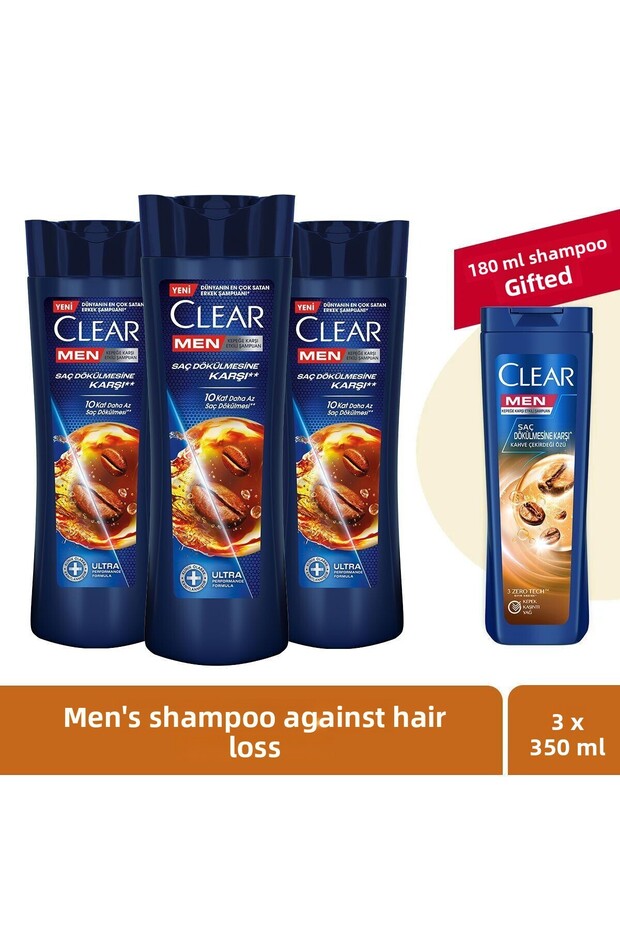 Anti-dandruff shampoo for hair loss, 350 ml x 3