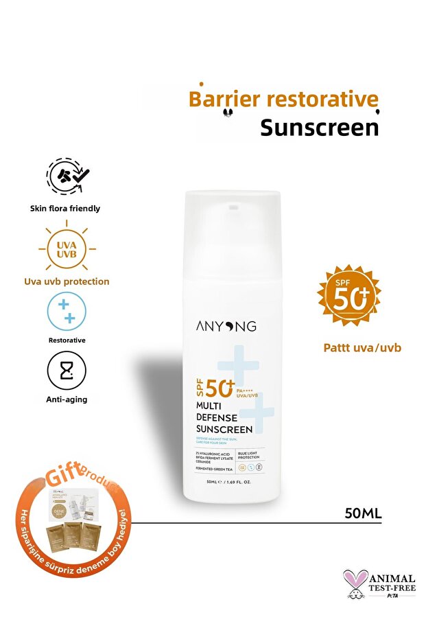 كريم الشمس المرطب والإصلاحي – عامل حماية من الشمس SPF 50+ – للوجه – الجيل الجديد من حماية الضوء الأزرق