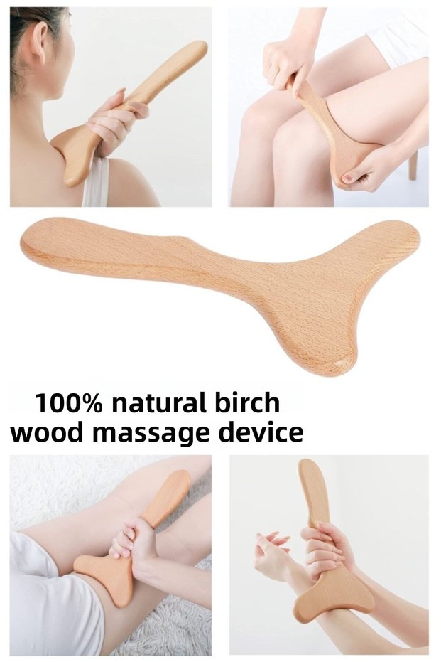 Cellulite Remover Wooden Massage Tool and Acupuncture Handmade Lymph Drainage 100% Natural