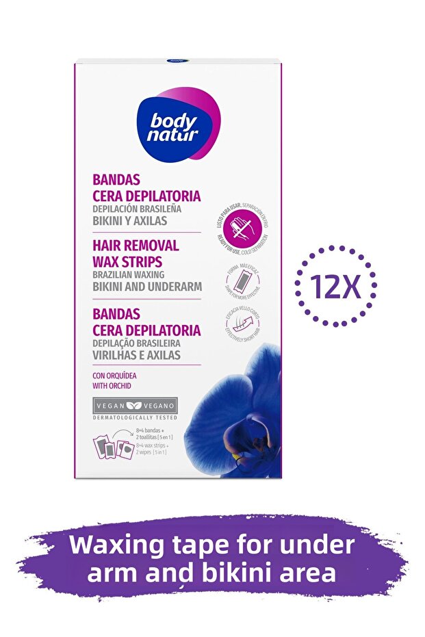 12 Pack Waxing Strips Waxing Strips for Underarm & Bikini Area - Wax Strips Bikini & Underarm