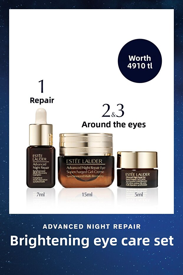 Advanced Night Repair Eye Care Set - Supercharged Eye Cream (15ml + 5ml), Serum 7ml